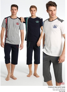 Mod Collection 1853 Erkek Yuvarlak Yaka Kapri Takım