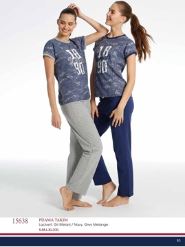 Us Polo 15638 Bayan Pijama Takım