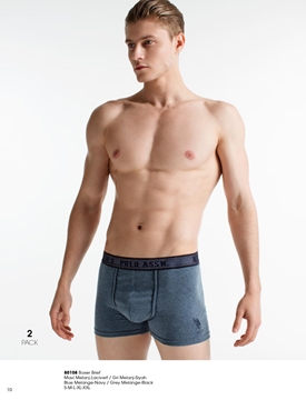 US Polo 80108 Erkek Boxer 2'li Paket