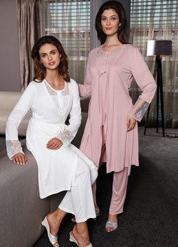 Yeni İnci BPJ 174 Bayan 3'lü Pijama Takım