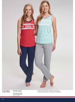 US Polo 15790 Bayan Pijama Takım