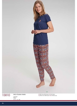 US Polo 15810 Bayan Pijama Takım