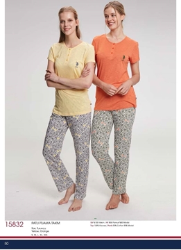 US Polo 15832 Bayan Patlı Pijama Takım