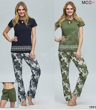 Mod Collection 1991 Bayan 3'lü Pijama Takım