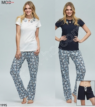 Mod Collection 1995 Bayan 3'lü Pijama Takım