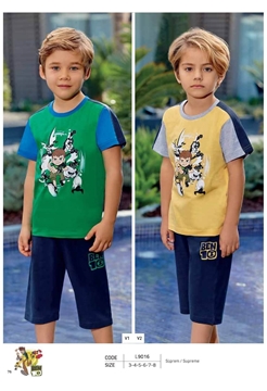Ben10 Erkek Çocuk Kapri Takım L9016