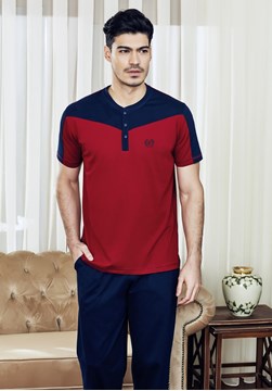 Eros ESE 10048 Erkek Büyük Beden 3'lü Pijama Takım